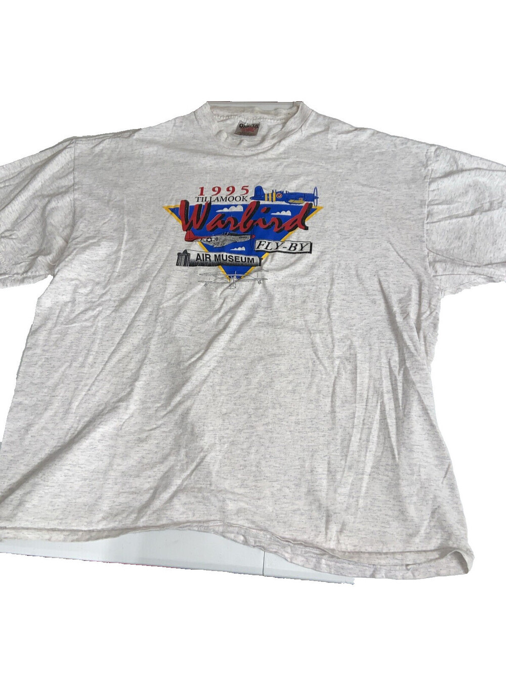 oneita mens t shirt XX Large 1995 Tillamook Warnird Air Museum Vintage